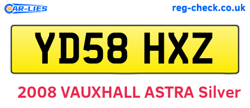 YD58HXZ are the vehicle registration plates.
