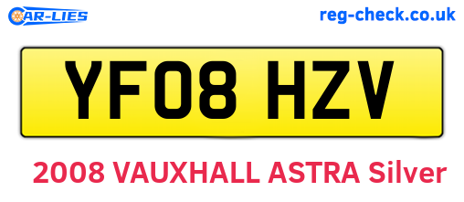 YF08HZV are the vehicle registration plates.