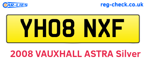 YH08NXF are the vehicle registration plates.