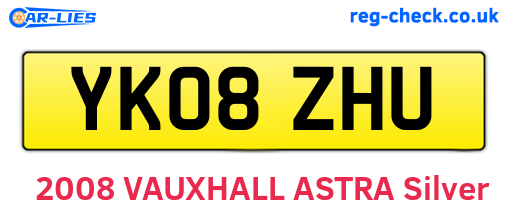 YK08ZHU are the vehicle registration plates.