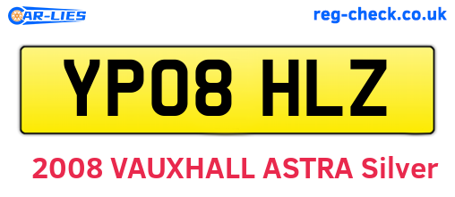 YP08HLZ are the vehicle registration plates.