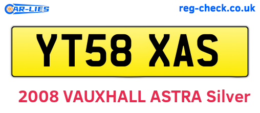 YT58XAS are the vehicle registration plates.