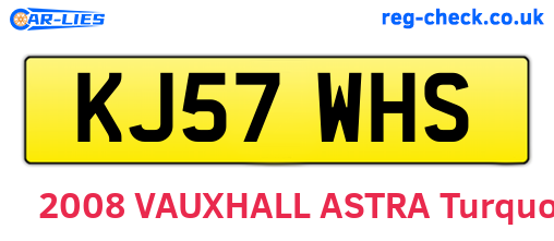 KJ57WHS are the vehicle registration plates.