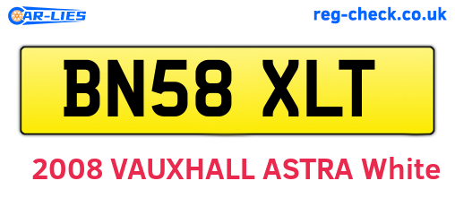 BN58XLT are the vehicle registration plates.