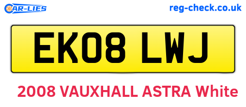 EK08LWJ are the vehicle registration plates.
