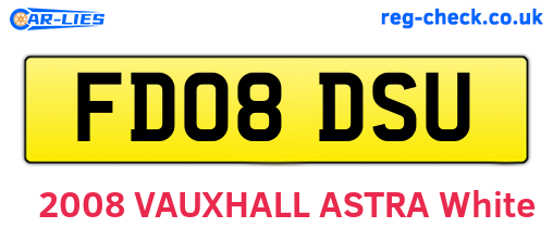 FD08DSU are the vehicle registration plates.
