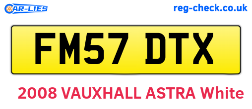 FM57DTX are the vehicle registration plates.