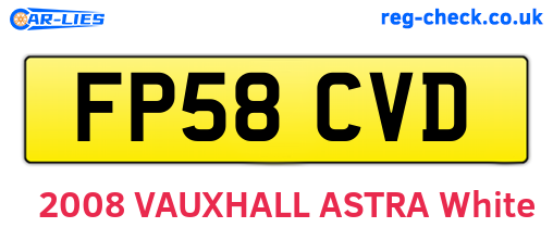 FP58CVD are the vehicle registration plates.