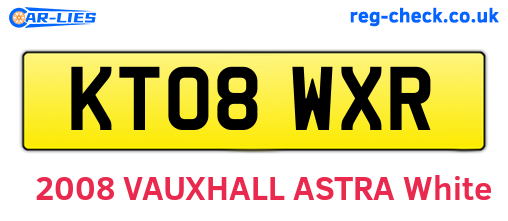 KT08WXR are the vehicle registration plates.