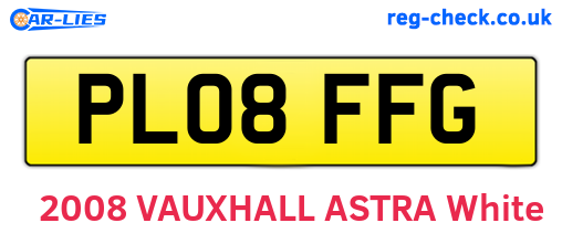 PL08FFG are the vehicle registration plates.