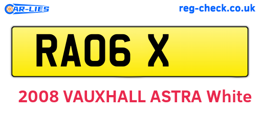 RAO6X are the vehicle registration plates.