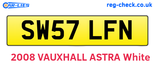 SW57LFN are the vehicle registration plates.