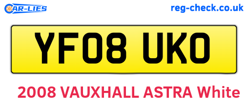 YF08UKO are the vehicle registration plates.