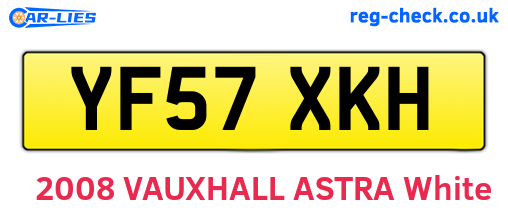 YF57XKH are the vehicle registration plates.