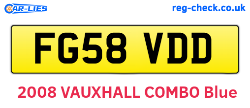 FG58VDD are the vehicle registration plates.