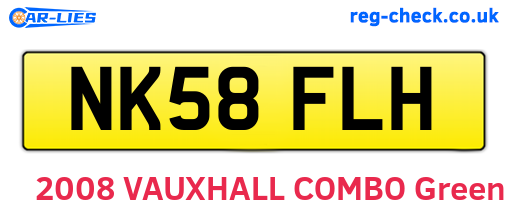 NK58FLH are the vehicle registration plates.