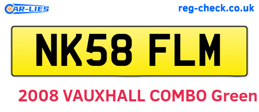 NK58FLM are the vehicle registration plates.
