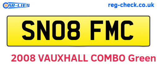 SN08FMC are the vehicle registration plates.