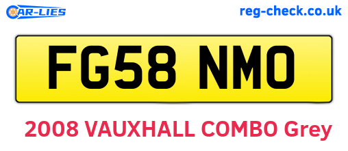 FG58NMO are the vehicle registration plates.