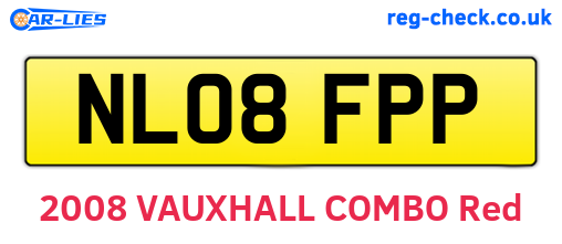 NL08FPP are the vehicle registration plates.