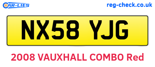 NX58YJG are the vehicle registration plates.