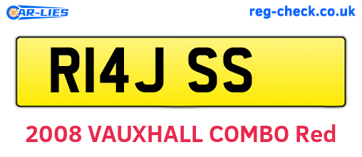 R14JSS are the vehicle registration plates.