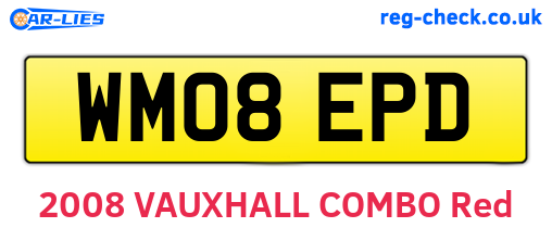 WM08EPD are the vehicle registration plates.