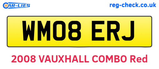 WM08ERJ are the vehicle registration plates.