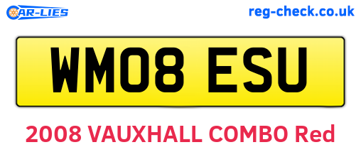 WM08ESU are the vehicle registration plates.