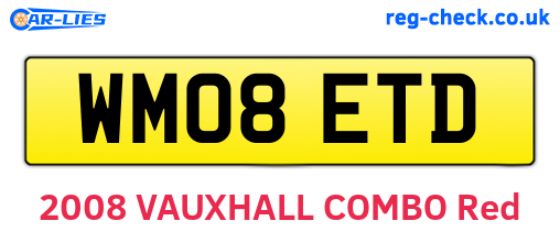 WM08ETD are the vehicle registration plates.