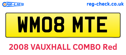 WM08MTE are the vehicle registration plates.