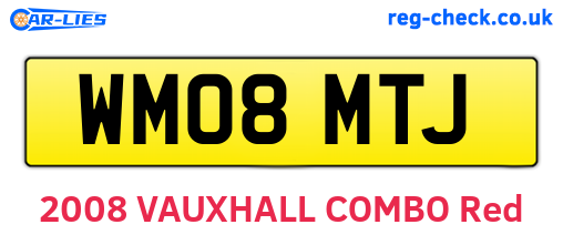 WM08MTJ are the vehicle registration plates.