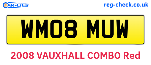 WM08MUW are the vehicle registration plates.