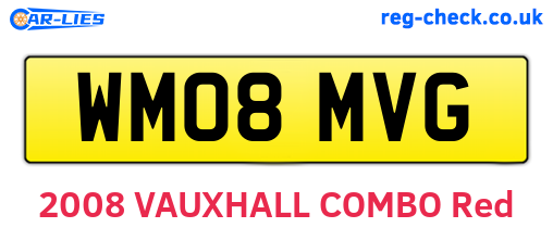 WM08MVG are the vehicle registration plates.