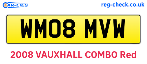 WM08MVW are the vehicle registration plates.