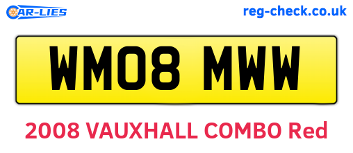 WM08MWW are the vehicle registration plates.