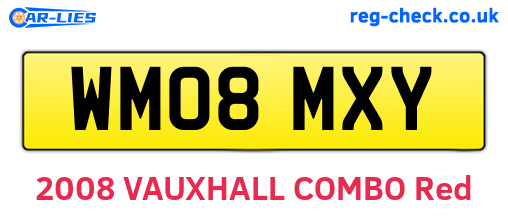 WM08MXY are the vehicle registration plates.