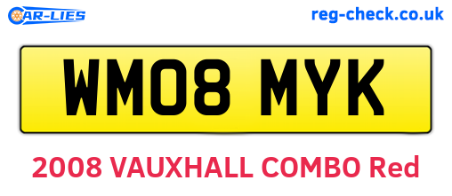 WM08MYK are the vehicle registration plates.
