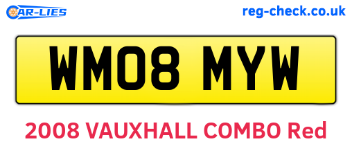 WM08MYW are the vehicle registration plates.