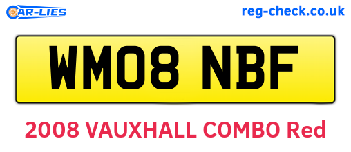 WM08NBF are the vehicle registration plates.