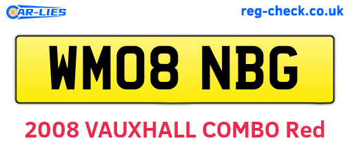 WM08NBG are the vehicle registration plates.
