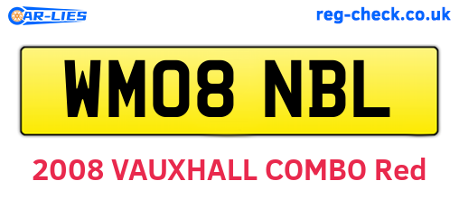 WM08NBL are the vehicle registration plates.