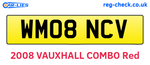 WM08NCV are the vehicle registration plates.