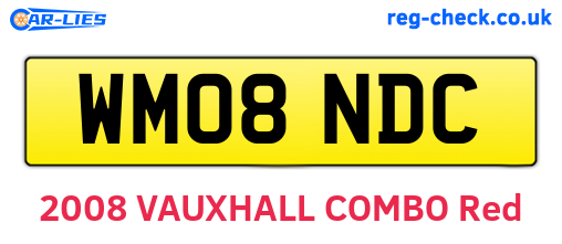 WM08NDC are the vehicle registration plates.