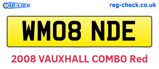 WM08NDE are the vehicle registration plates.