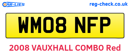 WM08NFP are the vehicle registration plates.