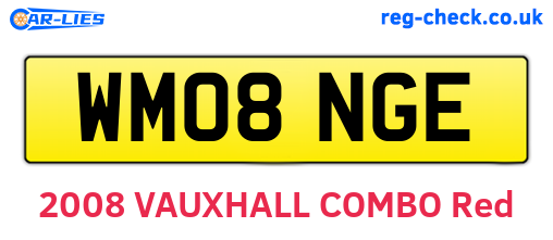 WM08NGE are the vehicle registration plates.