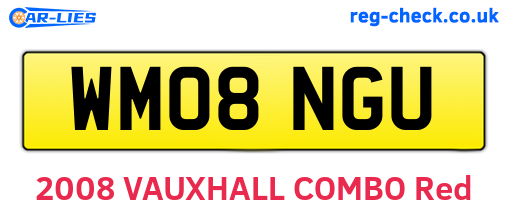 WM08NGU are the vehicle registration plates.