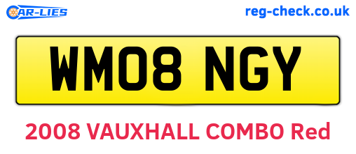 WM08NGY are the vehicle registration plates.