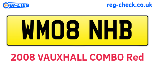 WM08NHB are the vehicle registration plates.